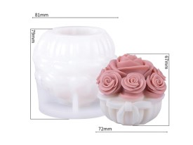 Molde silicona ramo con flores